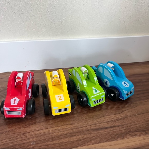 Melissa & Doug Toys Melissa Doug Race Car Wooden Vehicle Set Poshmark